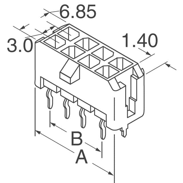 430450213 Molex  Embases à broches mâles